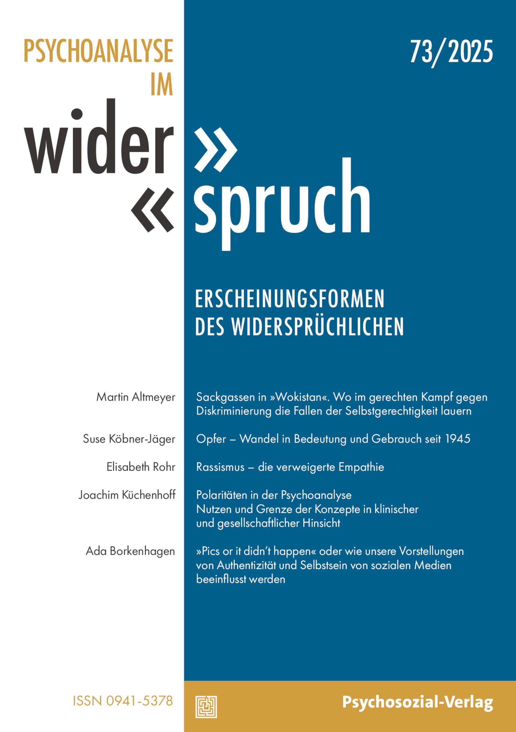 Psychoanalyse im Widerspruch